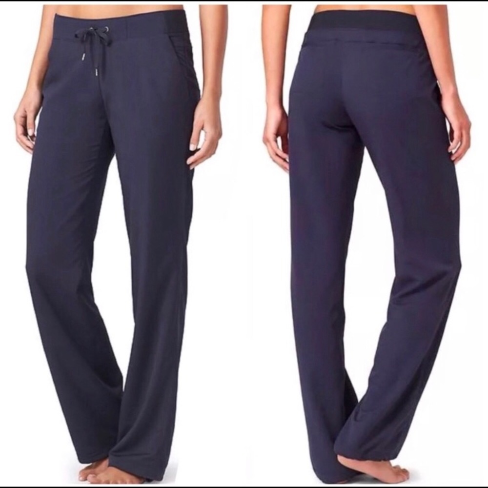 Athleta Navy Lined Midtown Trouser